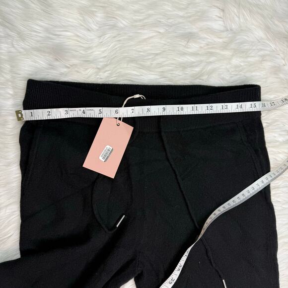 Quince Mongolian Cashmere Sweatpants Joggers Black Size S NWT Luxury - Picture 11 of 14